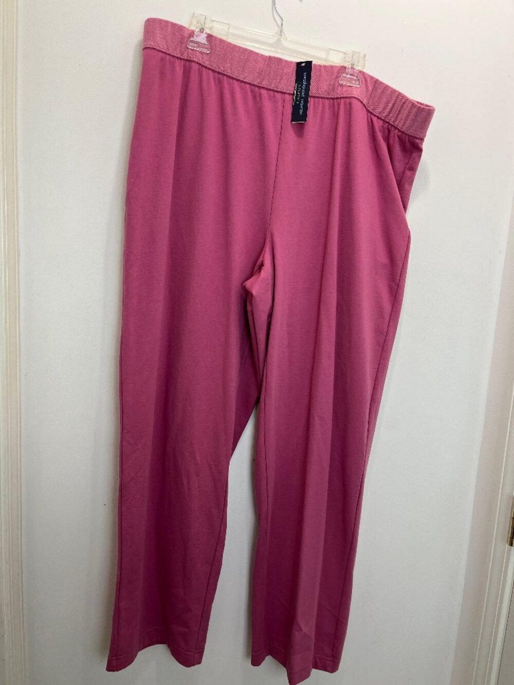 Westbound Woman Stretch Plus Size 2X Pants Pull On Red Violet Elastic Waist New